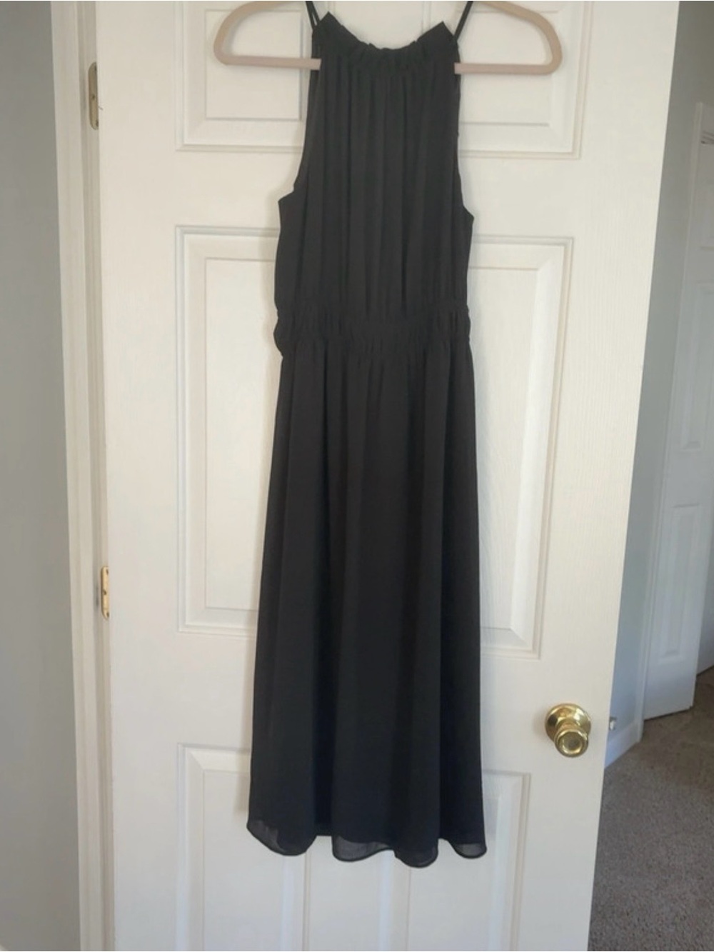 H&M Black Midi Dress Size M New With Tags